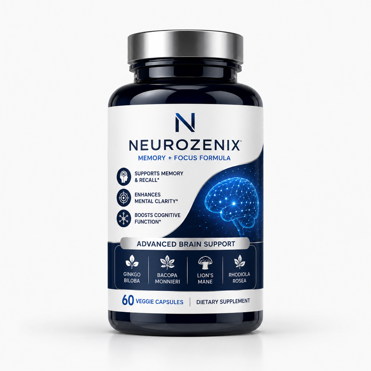 Neurozenix – Advanced Memory & Brain Support Formula (60 Capsules)
